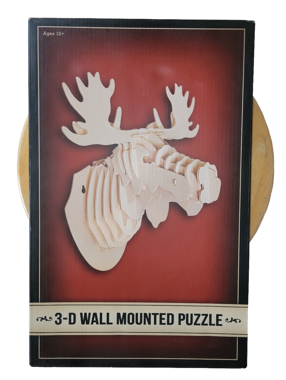 New 3-D Wall Mounted Wooden Moose Head Puzzle 27 Piece Cabin Decor DIY 11" Tall